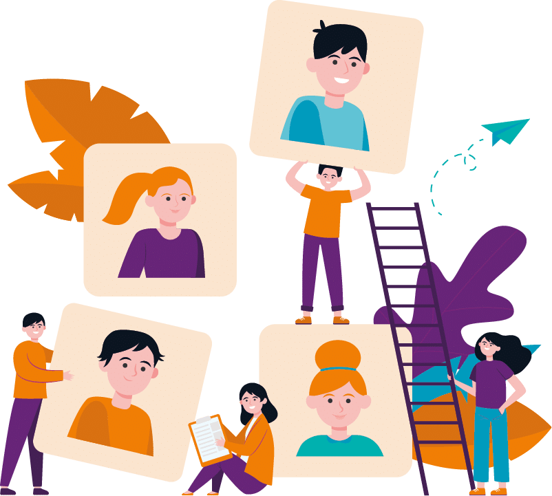 Talent choice concept. Employers looking for candidates for job interview. Managers working with customers. Vector illustration for recruit agency, career, audience topics