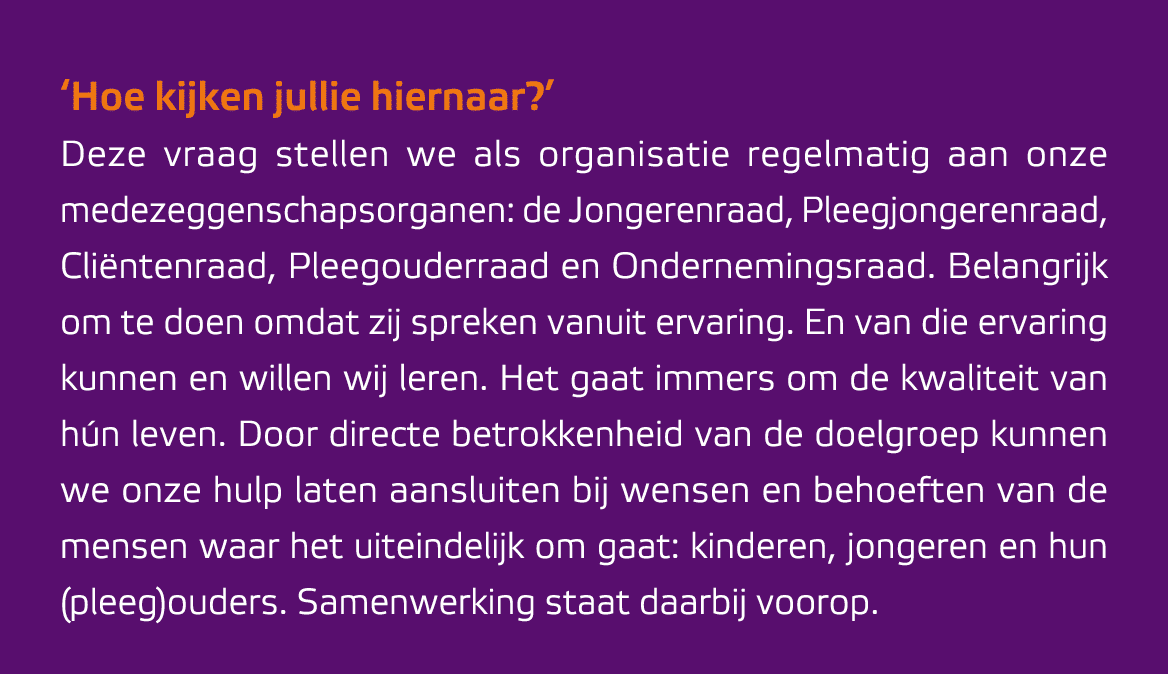 ‘Hoe kijken jullie hiernaar?’ Deze vraag stellen we als organisatie regelmatig aan onze medezeggenschapsorganen: de J...