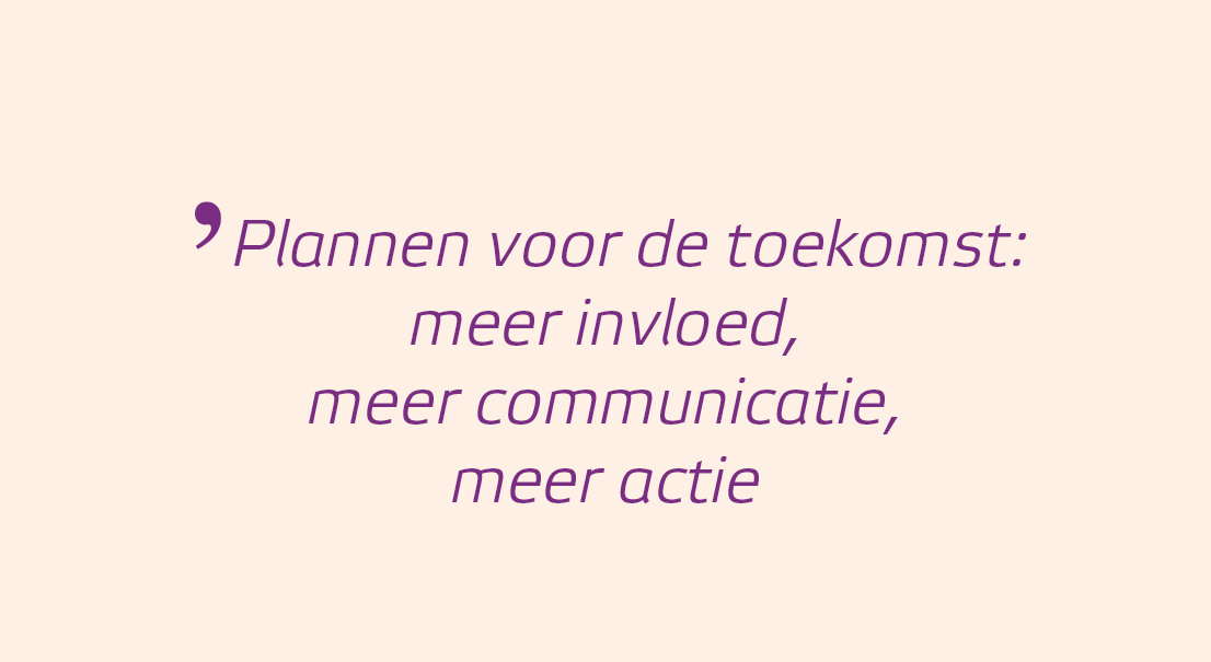 ʼPlannen voor de toekomst: meer invloed, meer communicatie, meer actie