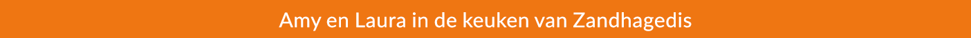 Amy en Laura in de keuken van Zandhagedis