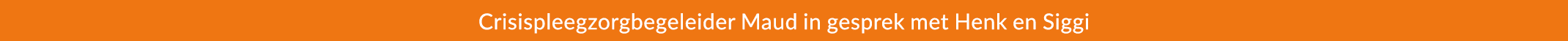Crisispleegzorgbegeleider Maud in gesprek met Henk en Siggi