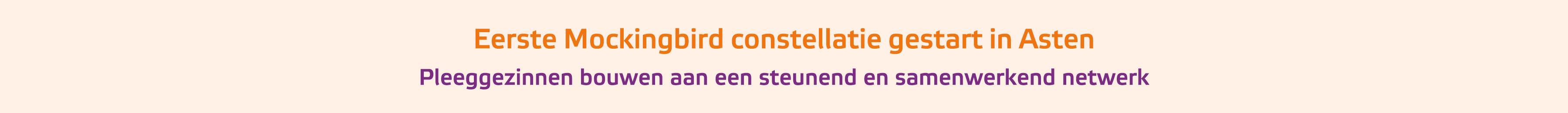 ﻿Eerste Mockingbird constellatie gestart in Asten Pleeggezinnen bouwen aan een steunend en samenwerkend netwerk