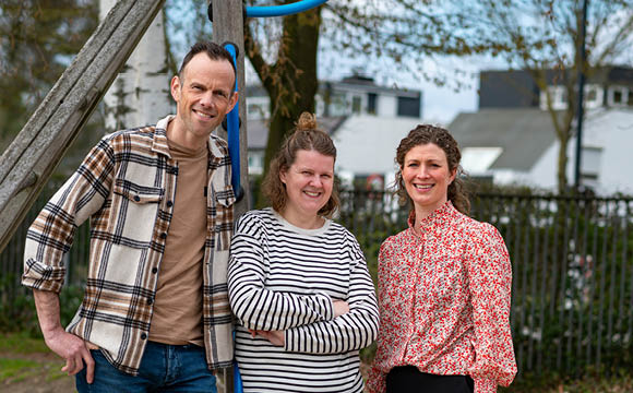 Betrokkenen bij PACE samen voor Multi v.l.n.r. gedragswetenschapper Frank van Brussel, co rdinator Tineke van den Boom en projectleider Judith van Vugt